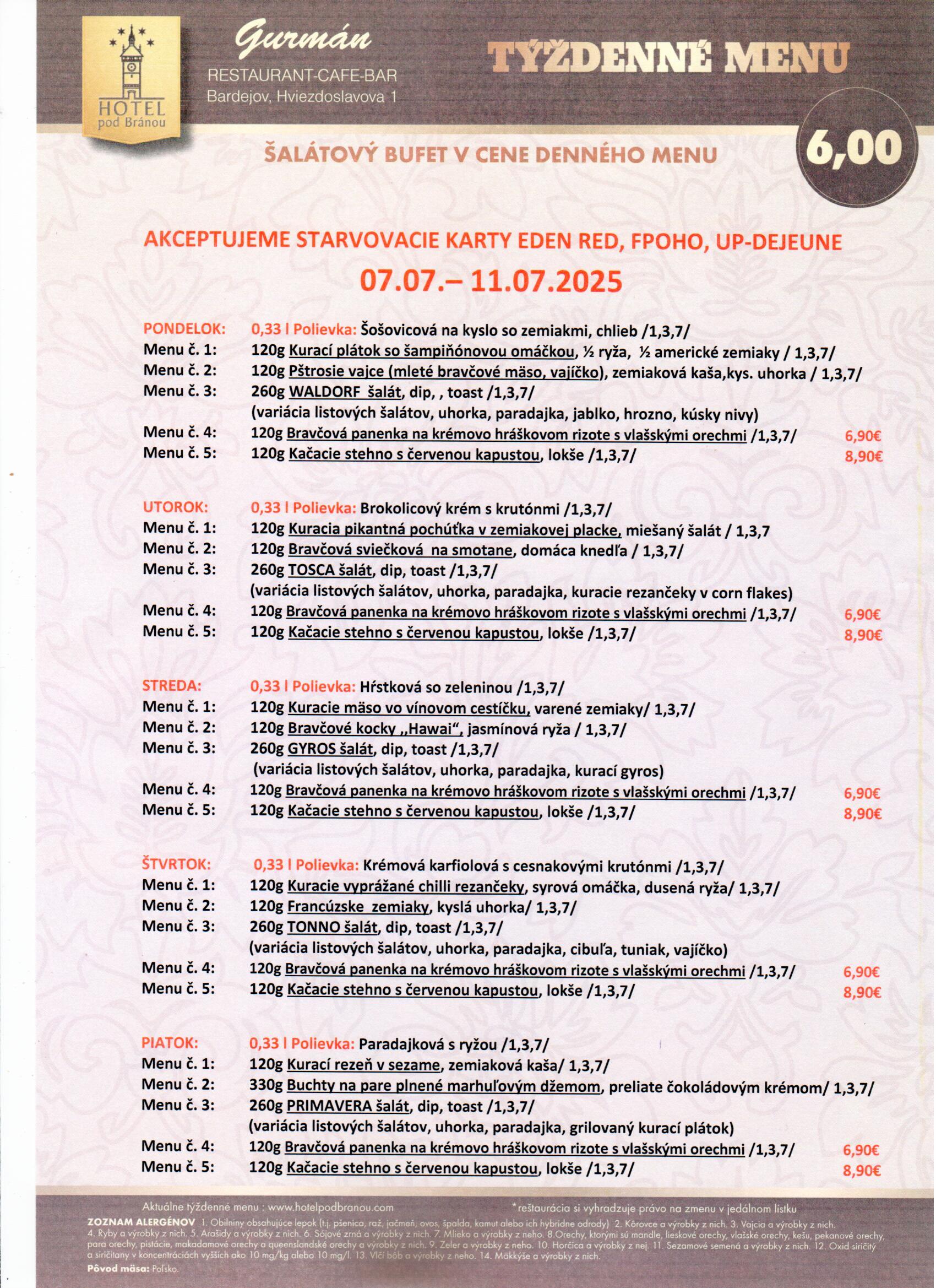 Denné menu